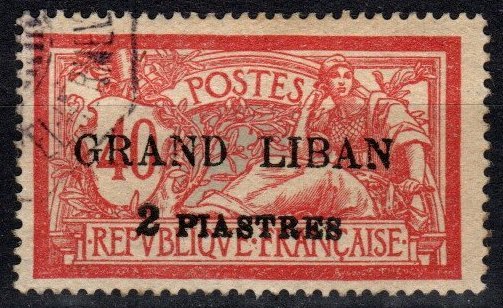 Lebanon #10 F-VF Used CV $3.75 (X2490)