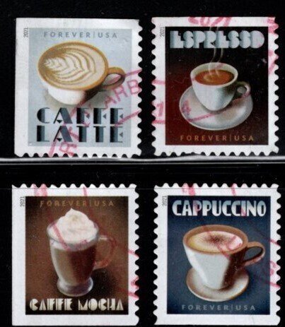 #5569 - 5572 Espresso Drinks  set/4 (Off Paper) - Used