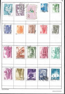 HUNGARY #Z34 Mixture Page of 20 stamps.  Collection / Lot