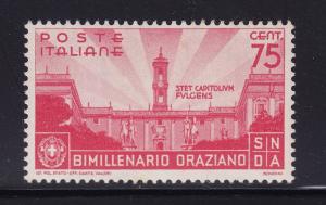 Italy Scott # 363 VF OG never hinged nice color cv $ 40 ! see pic !