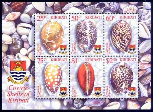 HERRICKSTAMP KIRIBATI Sc.# 824a Cowrie Shells S/S