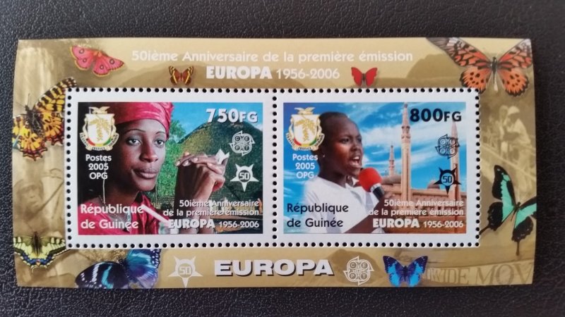 50th anniversary of EUROPA stamps - Guinea - 6x Bl complete ** MNH