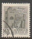 MEXICO 950, $1Peso 1950 Definitive 3rd Printing wmk 350. USED. F-VF. (1432)