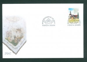 Aland. FDC Cachet 2001. Foglo Church 2.00 Mk.