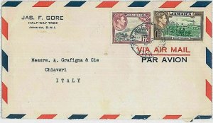 34876  - JAMAICA - POSTAL HISTORY - Airmail COVER:  HALFWAY TREE to ITALY