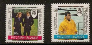 PITCAIRN ISLANDS SG290/1 1986 ROYAL WEDDING  MNH