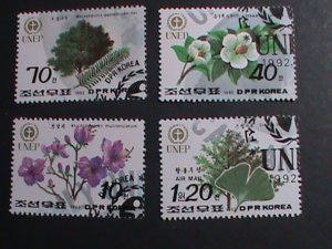 ​KOREA-1992--SC#3144-7 UNEP-WORLD ENVIRONMENT DAY-PLANTS-CTO-VERY FINE