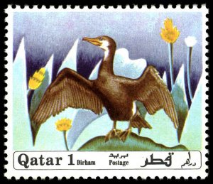 QATAR Sc 244 MNH - 1971 1d -  Cormorant