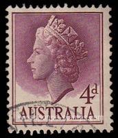 Australia #294 Used - 1955 4d.  - Queens