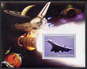 SOMALILAND - 2002 - Concorde & Shuttle - Perf Min Sheet - M N H - Private Issue