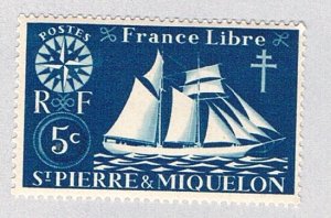 St Pierre and Miquelon 300 MNH St. Malo Fishing Schooner 1942 (BP79305)