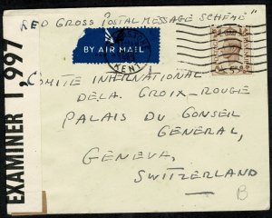 G.B.KG VI 1943 RED CROSS MESSAGE SCHEME COVER WITH SG 469 IN FAIR CONDITION