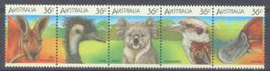 AUSTRALIA  992 MNH 1986 Wildlife Strip of 5