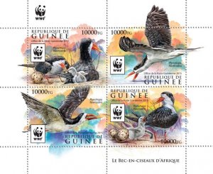 GUINEA - 2015 - WWF Skimmers - Perf 4v Sheet - Mint Never Hinged