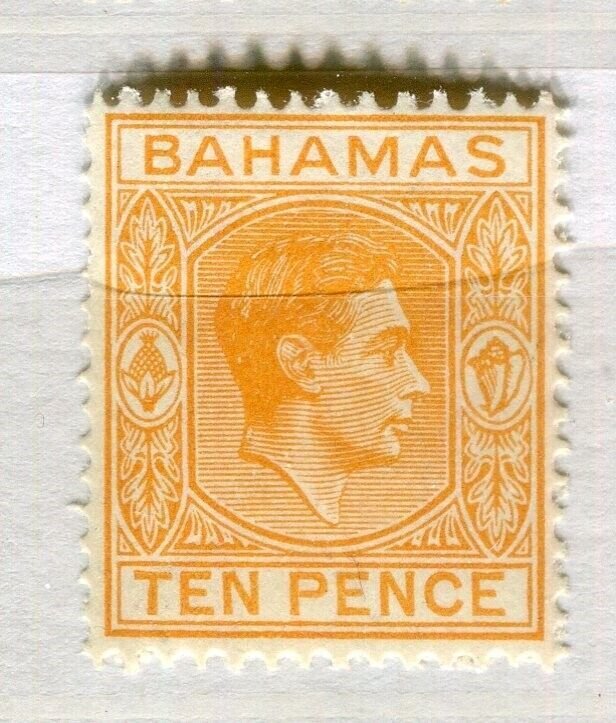 BAHAMAS; 1938 early GVI issue fine Mint hinged Shade of 10d. value