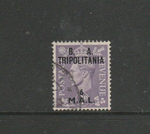 BA Tripolitania 1950 6L on 3d FU SG T19