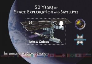 Turks And Caicos - 2008 - INTERNATIONAL SPACE STATION Souvenir Sheet Stamp - MNH