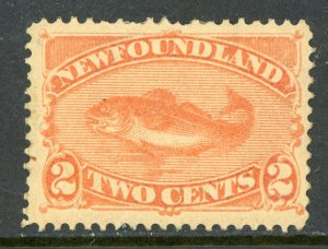 Canada 1887 Newfoundland 2¢ Orange Fish Scott 48 Mint V399