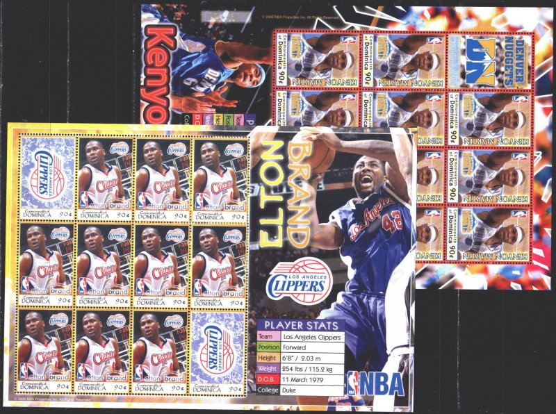 Dominica. 2006. l3709-20. NBA, Basketball USA. MNH.