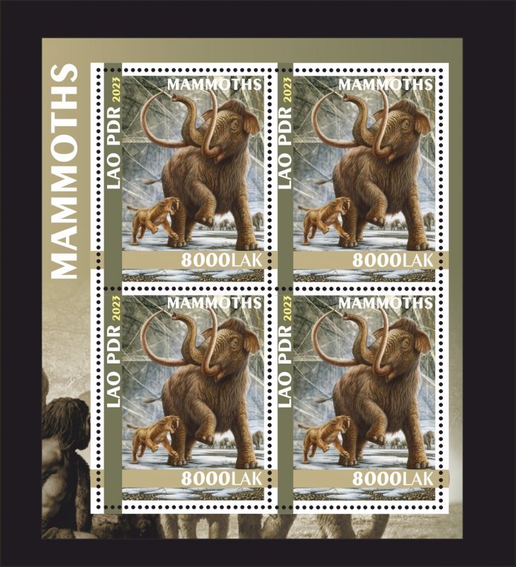 Stamps.Prehistoric Fauna Mammoths 2023 6 sheets perforated NEW