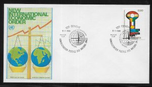 UN Geneva 89 New Economic Order Geneva Cachet FDC First Day Cover