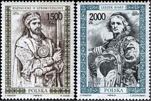 Poland 1992 MNH Stamps Scott 3068-3069 Dukes and Kings of Poland