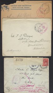 UK GB 1914 1918 MILITARY WWII COLLECTION OF 9 FIELD POST OFFICES COVERS IN DIFFE
