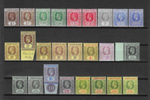 LEEWARD ISLANDS 1912/22 SG 46/57b MINT Cat £636.50