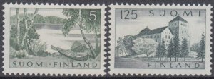 FINLAND Sc # 380-1 CPL MNH SET OF 2 - HISTORIC LANDMARKS, CASTLE