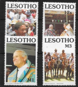 LESOTHO SG971/4 1990 TRADITIONAL BLANKETS SET MNH