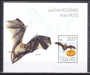 Togo, 2013 issue. Bats s/sheet. ^