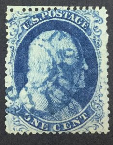 MOMEN: US STAMPS #21 34L4 PLATE 4 USED LOT #76526