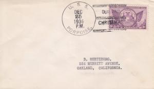 Cover: USS Porpoise SS-172, Dec 25, 1936 (S11336)