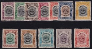 Labuan Sc #99A-109 (1902-3) 1c violet to $1 orange Crown Set Mint VF LH