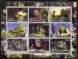 TURKMENISTAN SHEET SHREK CINEMA ANIMATION