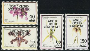 Vanuatu #586-589 World Orchid Conference Postage Stamps Topical 1993 Mint LH