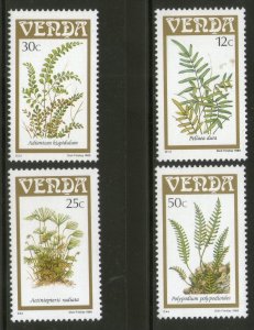 Venda 1985 Ferns Leaf Flower Trees Plants Flora Sc 124-27 MNH # 4322