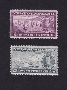 Newfoundland, Scott,  242 and 243, Mint NH, Small spot on 243 rear(pic)