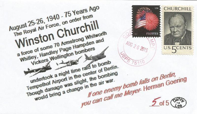 VERY LAST 25-26 AUG '40 70 RAF Bombers Hit Berlin on Chruchill Order #5of5 Cover