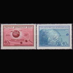 RUSSIA 1959 - Scott# 2187-8 Sat.Luna 1 Set of 2 LH