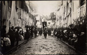 RPPC Photo Postcard 1913 Boulogne sur Mer Pas de Calais,Procession du St. Pierre