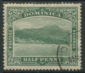 Dominica -Scott 50 - KEVII Definitive Issue -1908 - Used - Single 1/2p Stamp