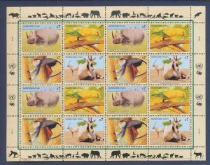 UN United Nations Vienna - Scott 180-183a -MNH S/S - Endangered Animals - 1995