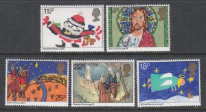 Great Britain 960-964 Christmas MNH VF