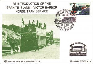 Australia Re-Introduction Granite Island Horse Tram 1986 Cover