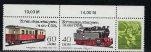 Germany DDR Scott # 2406b, 2406a, label, mint nh, se-tenant, WZd585