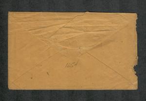 US Stampless Cover Spencer Ohio Unlisted Paid 3 M/S