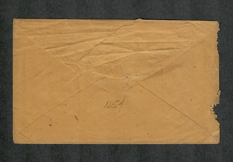 US Stampless Cover Spencer Ohio Unlisted Paid 3 M/S