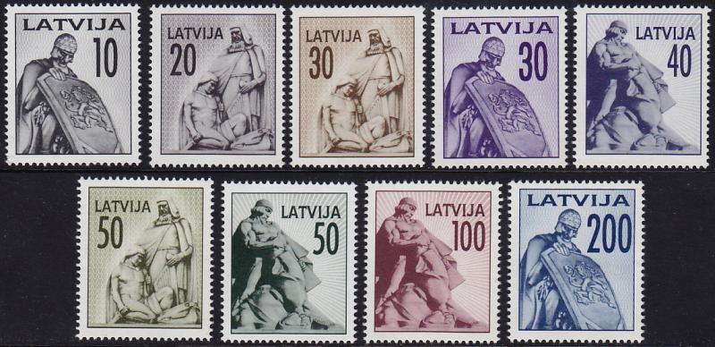 Latvia - 1992 - Scott #318-326 - MNH - Monuments