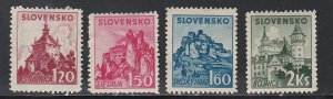 Slovakia # 58-61, Castles, Mint Hinged